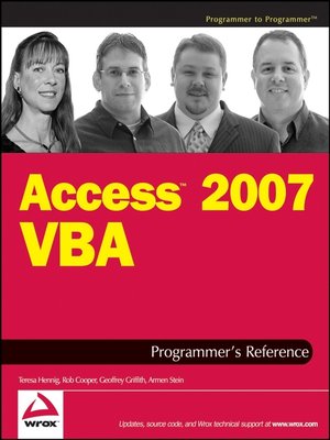 cover image of Access 2007 VBA Programmer's Reference